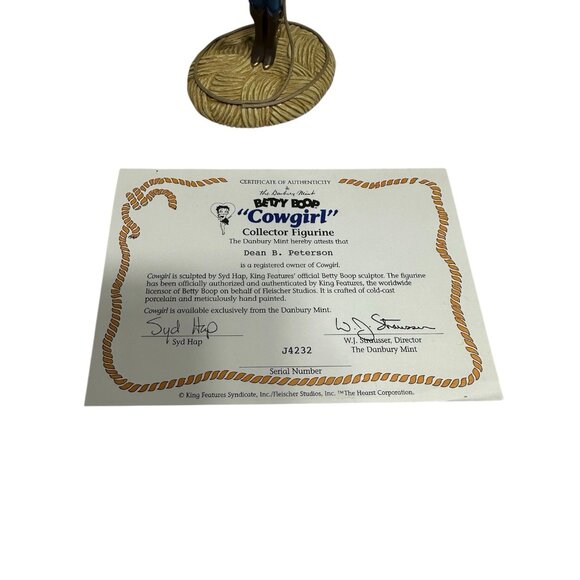 new BETTY BOOP collector figurine danbury mint COWGIRL - Picture 2 of 6